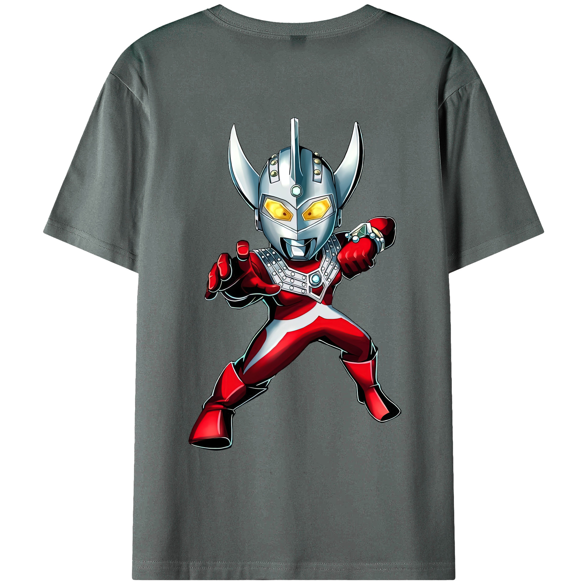（画像用） ウルトラマン Ultraman 綿100％ メンズ半袖Tシャツ（バックプリント） 通気性